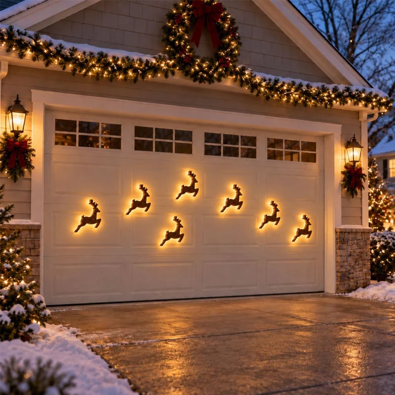 Christmas LED Silhouette Lights – 7-Piece Set