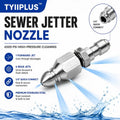 6500 PSI Sewer Jetter Nozzle – 1/4" Quick Connect Drain Cleaning Attachment for Pressure Washers