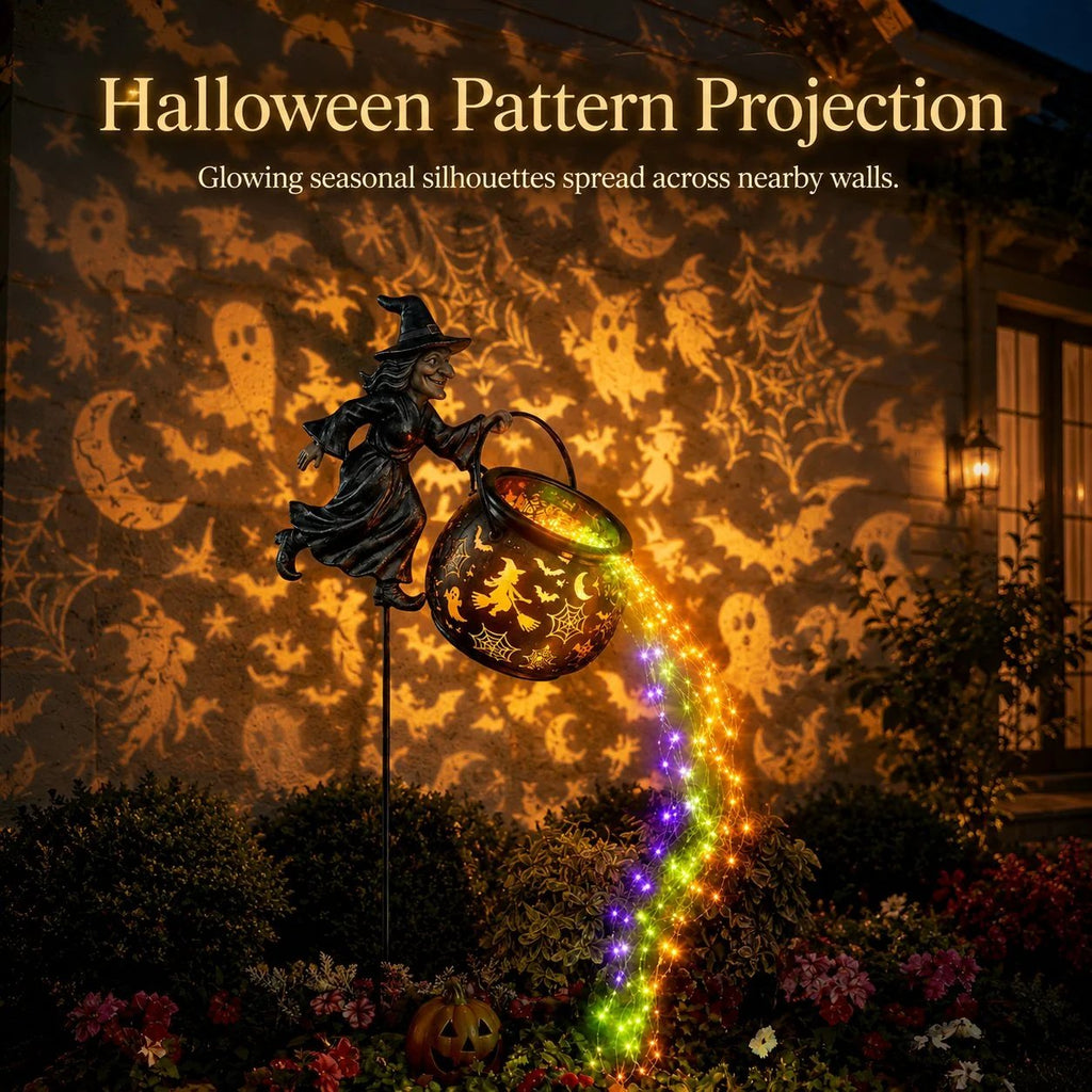 🔥HOT SALE 49% OFF🎃Halloween Witch Cauldron Garden Light