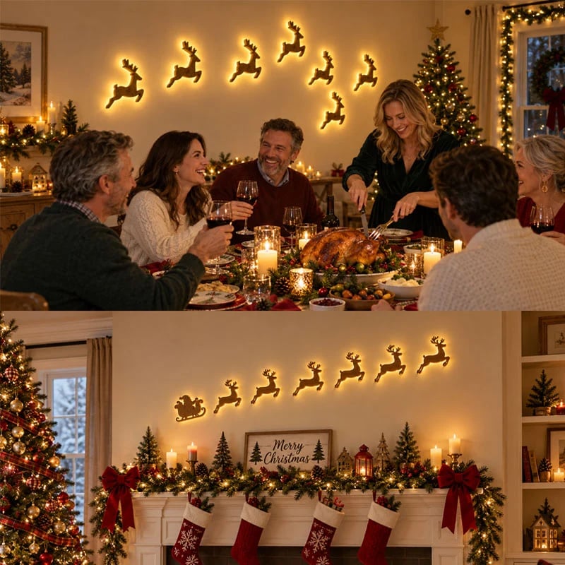 Christmas LED Silhouette Lights – 7-Piece Set
