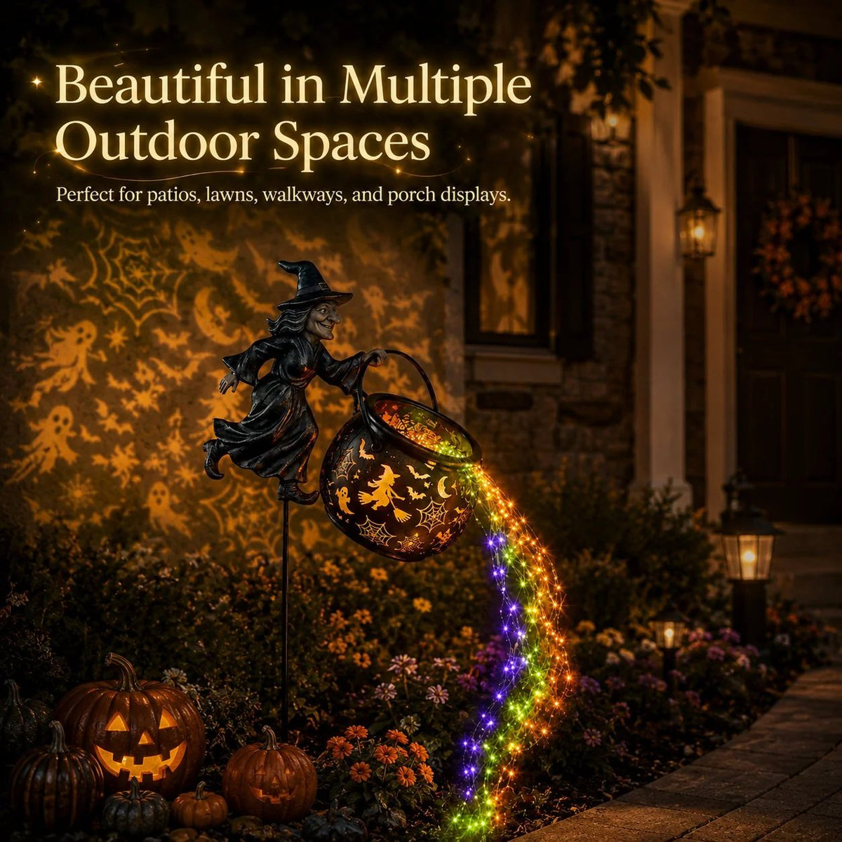 🔥HOT SALE 49% OFF🎃Halloween Witch Cauldron Garden Light